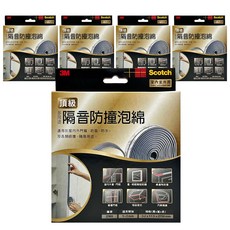 3M Scotch 多用途隔音防撞泡棉 各類吸撞隔音,防止冷暖氣外洩, 防蚊蟲,防風,抗溼氣,適用間隙1-3mm, #2360, 5盒