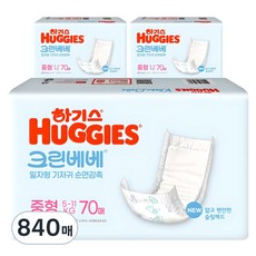 HUGGIES 好奇 Clean Baby一字型男女通用, 3階段, 840張