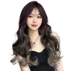 웨이브 붙임머리, 다크 + 애쉬그레이, 5개