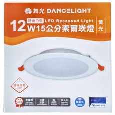 DANCELIGHT 舞光 LED12W15公分索爾崁燈 黃光 時尚白款 3000K D-15DOP12WR5, 1個