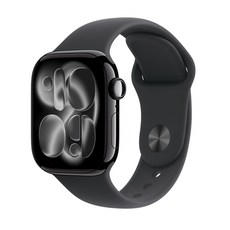 Apple 2025 애플워치 11, 제트 블랙, 42mm, GPS+Cellular, 알루미늄,제트 블랙/블랙 스포츠 밴드, S/M