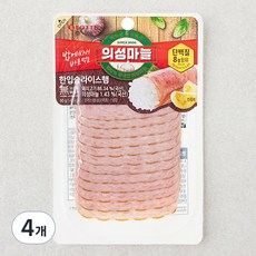 롯데햄 의성마늘 한입슬라이스햄, 60g, 4개