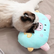 DING DONG PET 寵物鼻鼾睡眠枕頭安撫娃娃, 藍豬, 1個