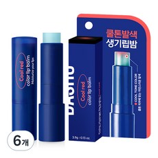 다슈 맨즈 컬러 체인지 립밤 4g, 6개, 쿨 레드