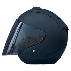 普通型露臉式機車用防護頭盔 L 消光黑色 R3A6 含護目鏡, 1個