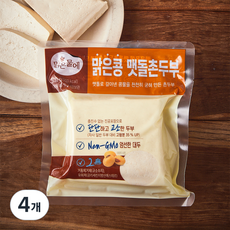 맑은물에 맑은콩 맷돌촌두부, 300g, 4개