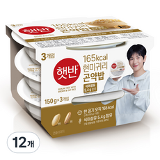 햇반 현미귀리곤약밥, 150g, 12개