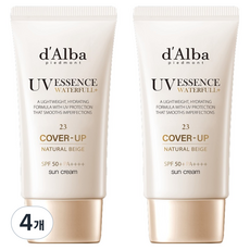 달바 워터풀 톤업 선크림 SPF50+ PA++++ 내추럴 커버 베이지 23호, 4개, 50ml