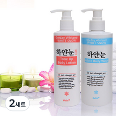 하얀눈 발효 톤업 바디 로션 250ml + 화이트 바디 워시 400ml 세트, 2세트