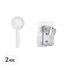 모나코올리브 원터치 스마트 절수 샤워기 + 알루미늄 샤워기 거치대, 2세트