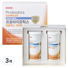 GNC 프로바이오틱스 컴플렉스 100억 60p, 3개, 27g