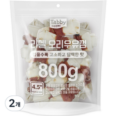 테비토퍼 강아지 리첼 우유껌 11.43cm 800g, 오리, 2개