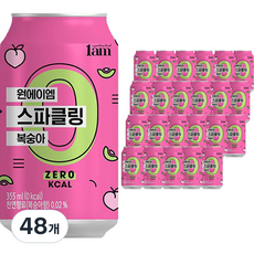 원에이엠 스파클링 복숭아 탄산음료, 355ml, 48개