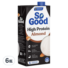 So Good Basic系列 無糖植物蛋白堅果杏仁奶 植物奶 全素可食, 6瓶, 1L