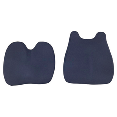 人體工學護脊腰枕坐墊組, 95%聚酯纖維+5%萊卡, 45x40x10cm(坐墊)/43x10x50cm(腰枕), 粉紅色, 藏青色, 黑色, 腰枕43 x 10 x 50cm 坐墊45 x 40 x 10cm