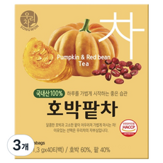 우리차 송원식품 호박팥차, 1.3g, 40개입, 3개
