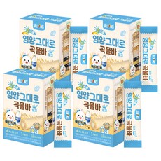 엘빈즈 11곡물 영양그대로 곡물바, 우유맛, 40g, 4개