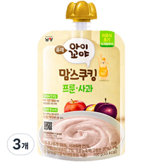 아이꼬야 유아용 맘스쿠킹 이유식 6개월부터, 프룬사과, 100g, 3개