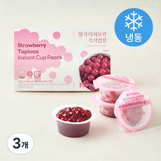 네이쳐티 딸기타피오카 즉석컵펄 12개입 (냉동), 720g, 3개