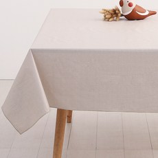 CasaBella 美麗家居 日系防水防油桌巾, 178 x 132cm, 淺褐十字纹, 1條