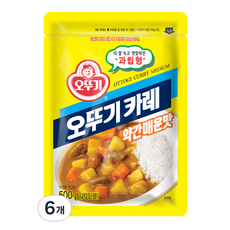 오뚜기 카레 과립형 약간매운맛, 500g, 6개
