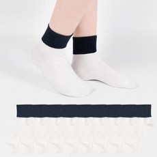 시너싹스 여성용 파스텔 카바 단목 양말 10켤레