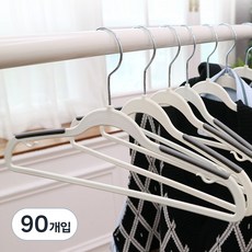화이트래빗 디자인 논슬립 아동용 옷걸이, 화이트 + 그레이, 90개 화이트 + 그레이, 90개입