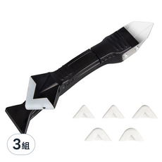 蕉蕉購物 多功能專業刮膠器5件組 黑色, 3組 - 專業除膠工具，輕鬆刮除殘膠，居家修繕必備