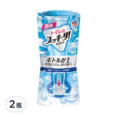 EARTH 地球製藥 廁所芳香除臭劑, 強力消臭, 倒立滴液設計, 花朵皂香, 400ml, 2瓶