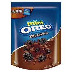 OREO 奧利奧 迷你夾心餅乾 巧克力口味分享包, 迷你尺寸, 好入口, 8包入, 163.2g, 1袋