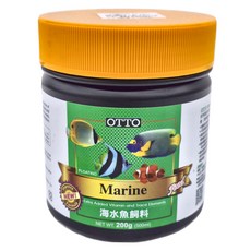 OTTO 建興水族 海水魚飼料, 含維生素和微量元素, 200g, 500ml, 1瓶