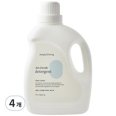 심플리오 스킨프렌들리 유아세제 클린코튼향 2.5L, 4개