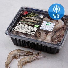 무항생제 인증 청정 새우농장에서 자란 새우 (냉동), 1kg, 1개