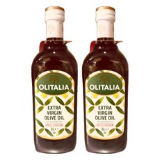OLITALIA 奧利塔 特級初榨橄欖油，100%義大利原裝進口，第一道初榨，濃郁橄欖果香味，無添加, 1L, 2瓶
