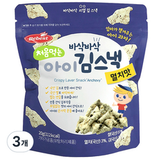 베베스트 처음먹는 아이 김스낵, 멸치맛, 20g, 3개