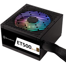 SILVERSTONE 銀欣科技 銅牌 電源供應器 ET500 ARGB, 17組 ARGB 燈效, 80 PLUS 銅牌認證, 1個