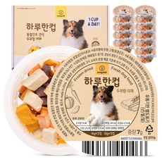 와그작 반려동물 하루한컵 동결건조 간식 7g x 12p, 두부 + 야채 혼합맛, 84g, 1개