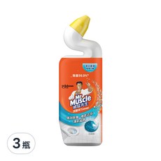 威猛先生深層淨力潔廁凝膠 清新海洋, 強效除臭去垢 除菌99.9% 徹底清除異味, 750ml, 3瓶