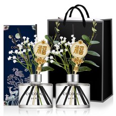 코코도르 전통 디퓨저 200ml × 2p + 쇼핑백 세트, 숲속새벽공기, 1세트
