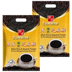 鄉味 黑米高鈣芝麻糊, 10入, 富含鐵質和膳食纖維, 獨立小包裝, 30g, 10包, 2袋