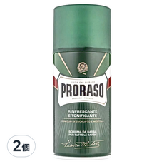 PRORASO 刮鬍泡 沁涼舒爽 綠標 300ml, 2個