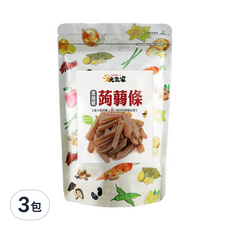 元氣家 高纖黑胡椒蒟蒻條，Q彈有嚼勁，富含膳食纖維，無膽固醇, 200g, 3包