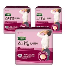 디펜드 스타일 언더웨어 슬림 여성용 팬티형, 중형, 10개입, 3개