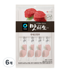 청정원 맛선생 한우, 80g, 6개