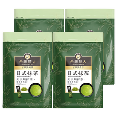 台灣茶人 正能量系列 日式頂級抹茶粉 隨身包, 低溫研磨，冷熱水沖泡, 2g, 18包, 4袋