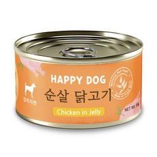 굿데이 해피도그 강아지 간식 캔 95g, 순살 닭고기, 24개