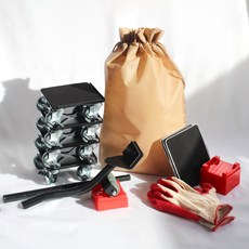 쓸모있는남자 만능지렛대 이동 바퀴 세트 더블랙pro, 1세트 13.5 x 13.5 x 5.5 cm, 1개