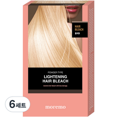 모레모 라이트닝 헤어 블리치 탈색제, 80g, 6세트