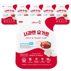 내아이애 동결건조 요거트 큐브 간식, 사과 + 요거트 혼합맛, 6개, 16g