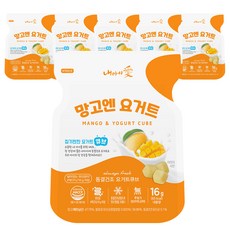 내아이애 동결건조 요거트 큐브 간식, 망고 + 요거트 혼합맛, 6개, 16g